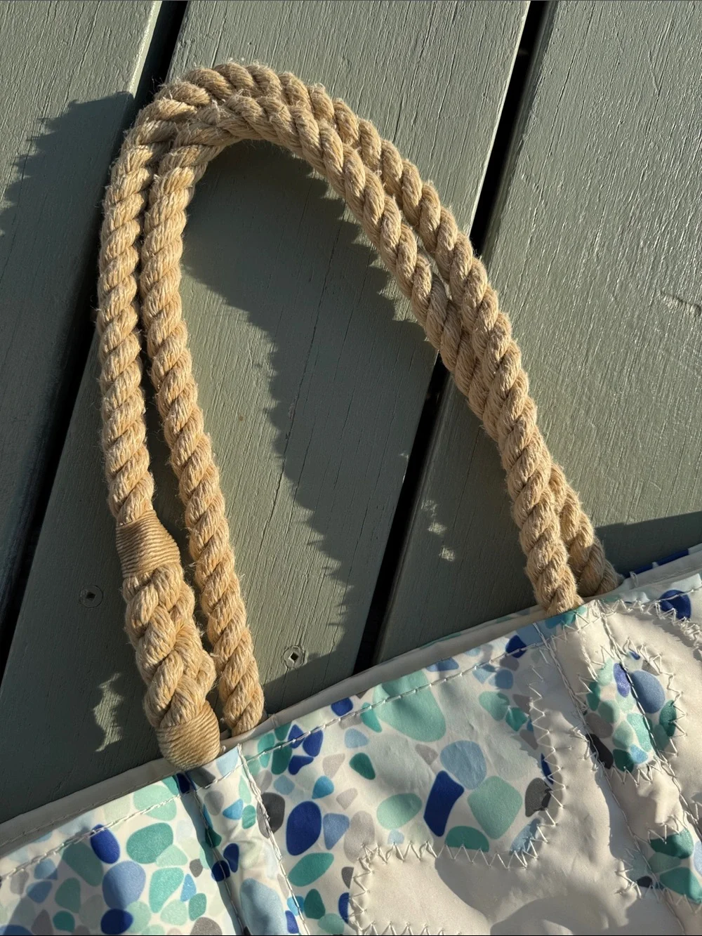 Sea Bags Medium Tote with Anchor and Seaglass